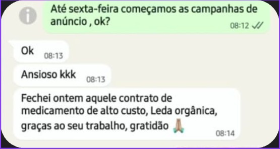 Depoimento de advogado que fechou um contrato